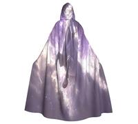 UYHhgqw Disfraz de bruja de Halloween de The Leaping White Horse - Capa con capucha para hombre y mujer - Disfraz de terror de Halloween - Disfraz de cosplay