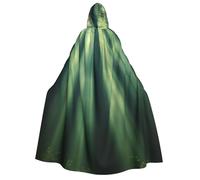 UYHhgqw Disfraz de bruja de Halloween del bosque por la mañana, capa con capucha para hombre y mujer, disfraz de terror de Halloween, disfraz de cosplay