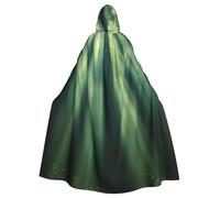 UYHhgqw Disfraz de bruja de Halloween del bosque por la mañana, capa con capucha para hombre y mujer, disfraz de terror de Halloween, disfraz de cosplay