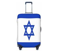 Uyhhgqw Funda de equipaje duradera con bandera israelí, protector antiarañazos, para equipaje de 18 a 32 pulgadas, Black, XL