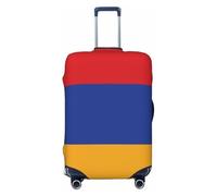 Uyhhgqw Funda de equipaje duradera con la bandera de Armenia, protector antiarañazos, para equipaje de 18 a 32 pulgadas, Black, L