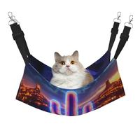 UYHhgqw Hamaca de terciopelo para mascotas con diseño de cactus de ciencia ficción, correas ajustables con ganchos de metal, perfecta para mascotas pequeñas