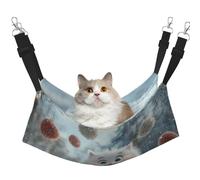 UYHhgqw Hamaca para mascotas The Cat In The Snow, hamaca de terciopelo para gatos, correas ajustables con ganchos de metal, perfecta para mascotas pequeñas