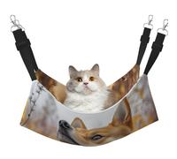 UYHhgqw Hamaca para mascotas The Little Dog Gazing At The Sky, hamaca de terciopelo para gatos, correas ajustables con ganchos de metal, perfecta para mascotas pequeñas