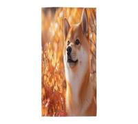 UYHhgqw Lindas toallas de mano Akita Inu, toalla de poliéster suave y absorbente para baño, playa y cocina, dos tamaños