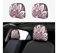 UYHhgqw Mandala meditation - Fundas para reposacabezas de coche, 2 piezas, accesorio divertido y elegante para asiento de automóvil, ajuste universal para la mayoría de los coches