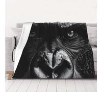 UYHhgqw Manta de franela Save the Gorila, 320 g, suave, cálida y duradera para cama, sofá y viajes