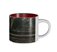 UYHhgqw Monkeys by The Lake - Taza de cerámica para mujer, tazas de café, gran capacidad y asa, para oficina, hogar