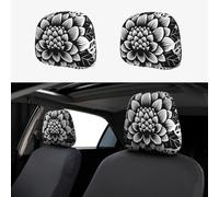 UYHhgqw Simple Mandala - 2 fundas para reposacabezas de coche, accesorio divertido y elegante para asiento de automóvil, ajuste universal para la mayoría de los coches