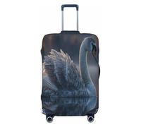 UYHhgqw Swan On The Lake - Funda protectora duradera para equipaje, antiarañazos, para equipaje de 18 a 32 pulgadas, Black, XL