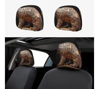 UYHhgqw The Beauty of Pangolin Texture - Fundas para reposacabezas de coche, 2 piezas, accesorio divertido y elegante para asiento de automóvil, ajuste universal para la mayoría de los coches