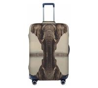 UYHhgqw The Elephant by The River - Funda protectora duradera para maleta, antiarañazos, para equipaje de 18 a 32 pulgadas, Black, XL