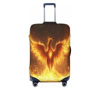 UYHhgqw The Fiery Red Phoenix - Funda protectora duradera para equipaje, antiarañazos, se adapta a equipaje de 18 a 32 pulgadas, Black, L
