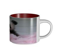 UYHhgqw The Happiness of Pandas - Taza de cerámica para mujer, tazas de café, gran capacidad y asa, para oficina, hogar