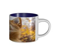 UYHhgqw The Little Dog Gazing at The Sky Taza de cerámica para mujer, tazas de café, gran capacidad y asa, para oficina, hogar