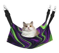UYHhgqw The Mystery Of Color Hamaca para mascotas, hamaca de terciopelo para gatos, correas ajustables con ganchos de metal, perfecta para mascotas pequeñas