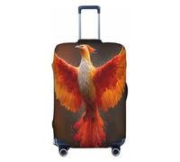 UYHhgqw The Red Phoenix - Funda protectora duradera para equipaje, antiarañazos, se adapta a equipaje de 18 a 32 pulgadas, Black, XL