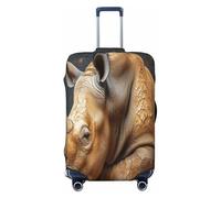 UYHhgqw The Secret of Rhinoceros - Funda protectora duradera para maleta, antiarañazos, para equipaje de 18 a 32 pulgadas, Black, L