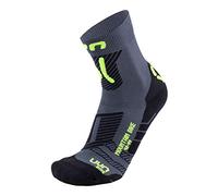 UYN Biking, calcetín técnico para Ciclismo de Hombre, Hombre, S100080, Anthracite/Yellow Fluo, 45/47