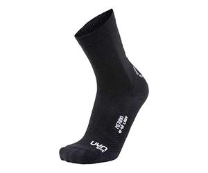 UYN Biking - Medias técnicas para ciclismo de mujer, Mujer, S100087, Black/White, 39-40