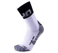 UYN Calcetines de ciclismo Light transpirables de corte alto para hombre, Hombre, S100082, Blanco/Negro, 35-38