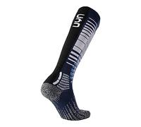 UYN - Calcetines de esquí para Hombre, Hombre, Color Dark Blue/Grey Melange, tamaño 45/47