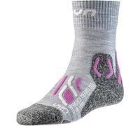 UYN Calcetines de mujer Lady Trekking Approach Merino Mid Socks, Mujer, Calcetines, S100203G32737/38, gris claro y rosa., 37-38