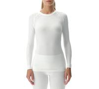 UYN Camiseta térmica Cashmere Biotech para mujer, cachemira y Primaloft, transpirable, gestión de la humedad, Blanco, L-XL