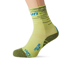 UYN Free Run - Calcetines de running para hombre, Hombre, S100139, Green Lime/Frenc Blu, 35-38