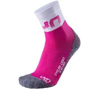 UYN Light - Calcetines de Ciclismo para Mujer, Mujer, S100083, Rosa y Blanco, 35/36