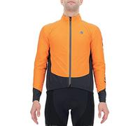 UYN Man Biking Packable Regular FIT Jacket Chaqueta, Hombre, Orange/Black, l