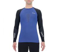 UYN Man Marathon OW Shirt Long_SL Camiseta de Manga Larga, Hombre, Persian Blue/Black/Blackboard, XXL