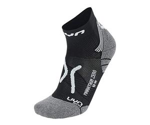 UYN MAN RUN MARATHON ZERO SOCKS, Calcetín deportivo Masculino, Black/White/Grey, 45/47
