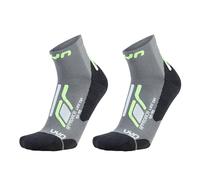 UYN Man Trekking Approach Low Cut Socks 2PRS Pack, Grey/Green, 45-47 para Hombre