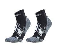 UYN Man Trekking Approach Low Cut Socks 2PRS Pack, Negro/Gris, 39-41 para Hombre