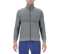 UYN O101994 Natural Training OW Full Zip Long SL_ T-Shirt Men's Mezcla de Grises L
