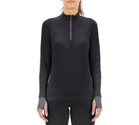 UYN O102124 Running EXCELERATION Long SL.Zip UP T-Shirt Women's Nube Negra XS