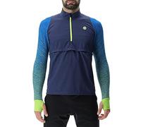 UYN O102433 RUNNING EXCELERATION WINDPROOF SHIRT LONG SL.ZIP UP Jacket Men's Lapislázuli/Lima XXL