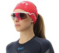 UYN O102437 Vibe Head Band Unisex Geranio/Blanco 1