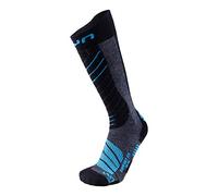 UYN S100043 SKI Comfort FIT Socks Hombre Medium Grey Melange/Azure 38