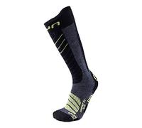 UYN S100043 SKI Comfort FIT Socks Hombre Medium Grey Melange/Green Lime 38