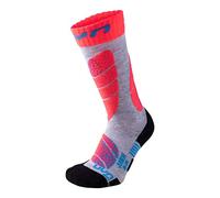 UYN S100045 SKI Socks Unisex Gris Claro/Coral Flúor 34