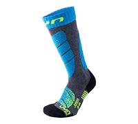 UYN S100045 SKI Socks Unisex Gris medio jaspeado/turquesa 38