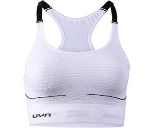 UYN Sujetador Deportivo Motyon UW para Mujer, Mujer, U100078, Blanco/Gris, Extra-Small