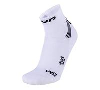 UYN Veloce Runningsocken Calcetines para Hombre, Blanco/Negro, 39/41