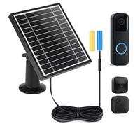 UYODM Panel solar compatible con timbre de video Blink y cámara Blink Outdoor 4 (4ª) / XT3 / XT2 / XT, alimenta tu timbre o cámara al aire libre continuamente con cable de 11.8 pies, marco de aleación