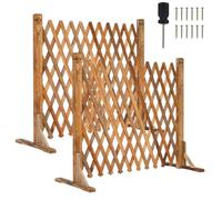 uyoyous Paquete de 2 paneles extensibles de madera extensibles de enrejado de jardín de 34 a 160 cm de longitud, panel de pantalla plegable independiente para patio, césped, decoración de puerta de