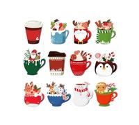 UYRVAPE 12pcs Notas Adhesivas de Navidad - bloc de notas de Navidad,Navidad Notas Adhesivas,Notas Adhesivas Infantil,Mini Notas Adhesivas,para Recordatorios, Planificadores, Mensajes, Escuela, Oficina