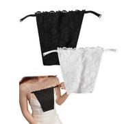 UYRVAPE 2pcs Doble capa Encaje para Mujer con Clip en Mock Camisole - Sujetador insertado superposición Panel de Moda Chaleco,Chaleco con Panel superpuesto,Camisola simulada con Clip