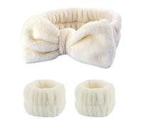 UYRVAPE 3 PCS Diademas Faciales Spa y Muñequeras, Diadema Maquillaje Suaves Bandas de Pelo para Maquillaje Cinta Pelo Mujer Muñequeras Skincare Elásticas Diadema Limpieza Facial